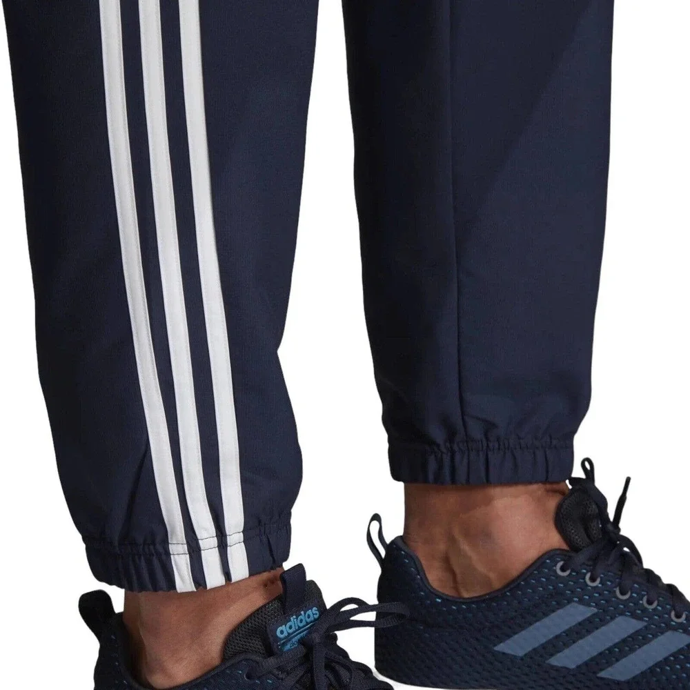 Adidas‎ Mens Essentials 3-Stripe Tapered Joggers Navy Blue DQ3075